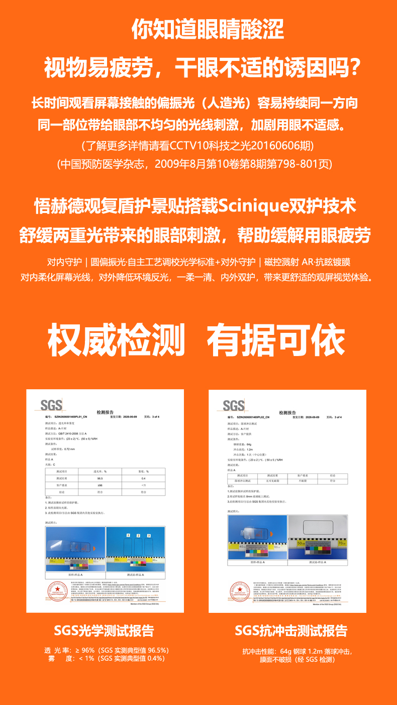 权威检测有据可依:SGS 光学测试与抗冲击测试报告