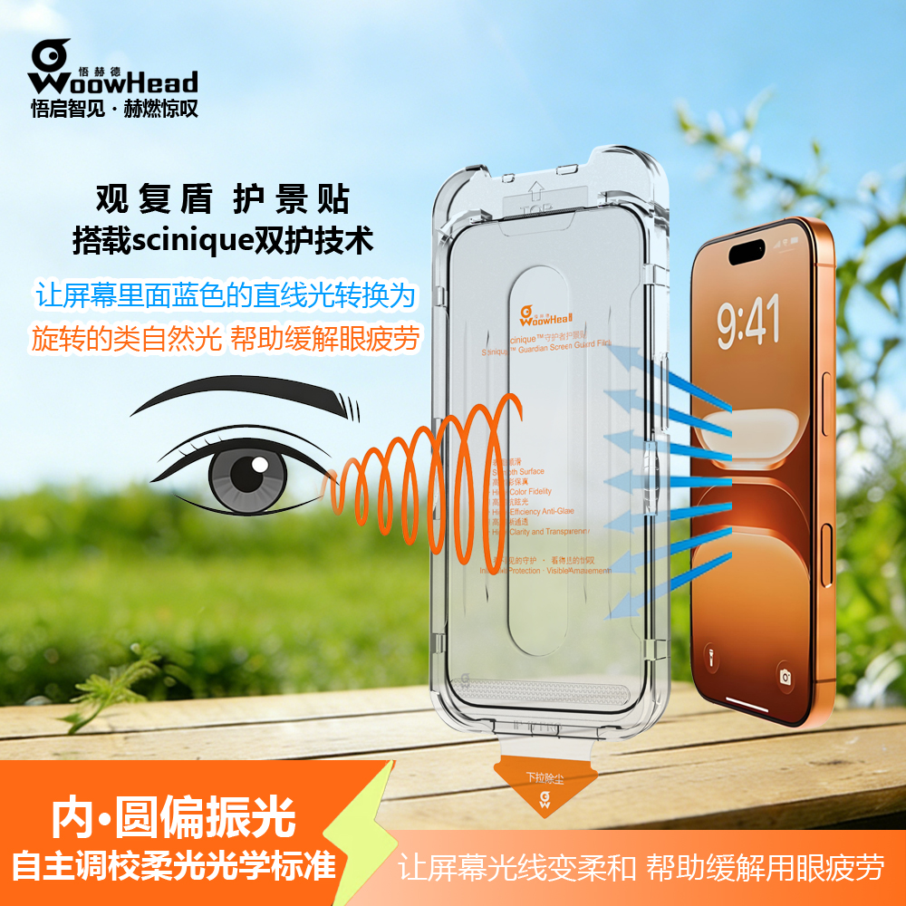 内·圆偏振光:自主调校柔光光学标准,帮助缓解用眼疲劳